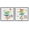 Stupell Industries Flock Together Share Birds 2 pc Framed Giclee Wall Art Set Design by Sue Schlabach